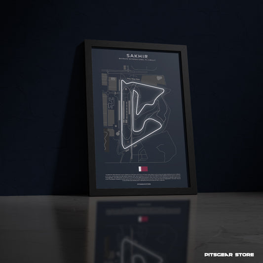 Bahrain - Sakhir International F1 Circuit Wall Poster