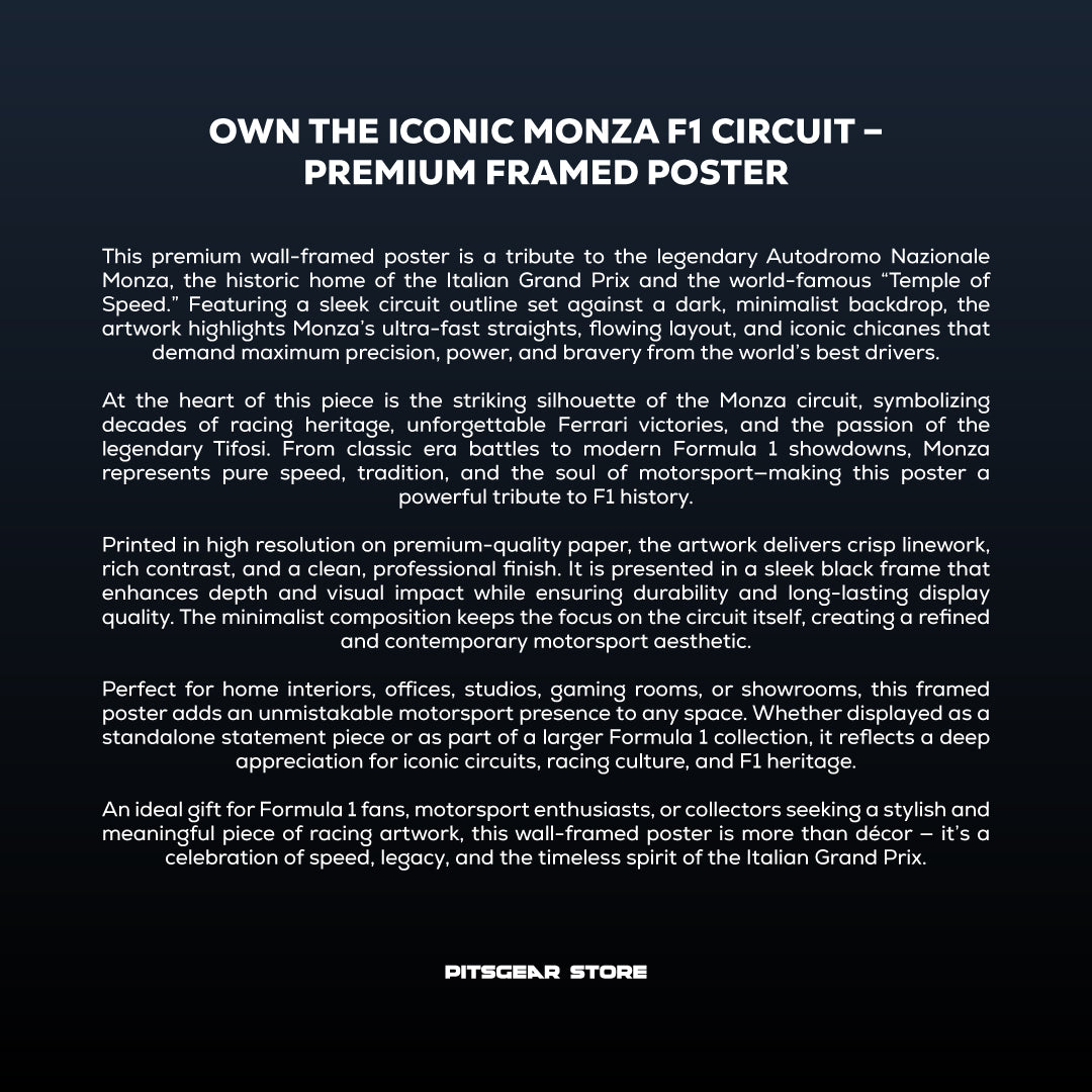Italy – Monza International F1 Circuit Wall Poster