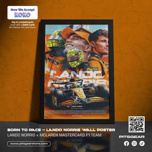 Lando Norris Formula 1 Racing Wall Poster | Premium Racing Wall Art