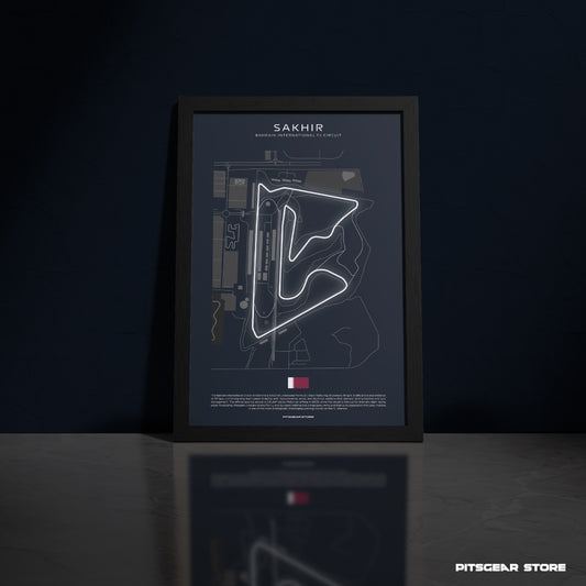 Bahrain - Sakhir International F1 Circuit Wall Poster