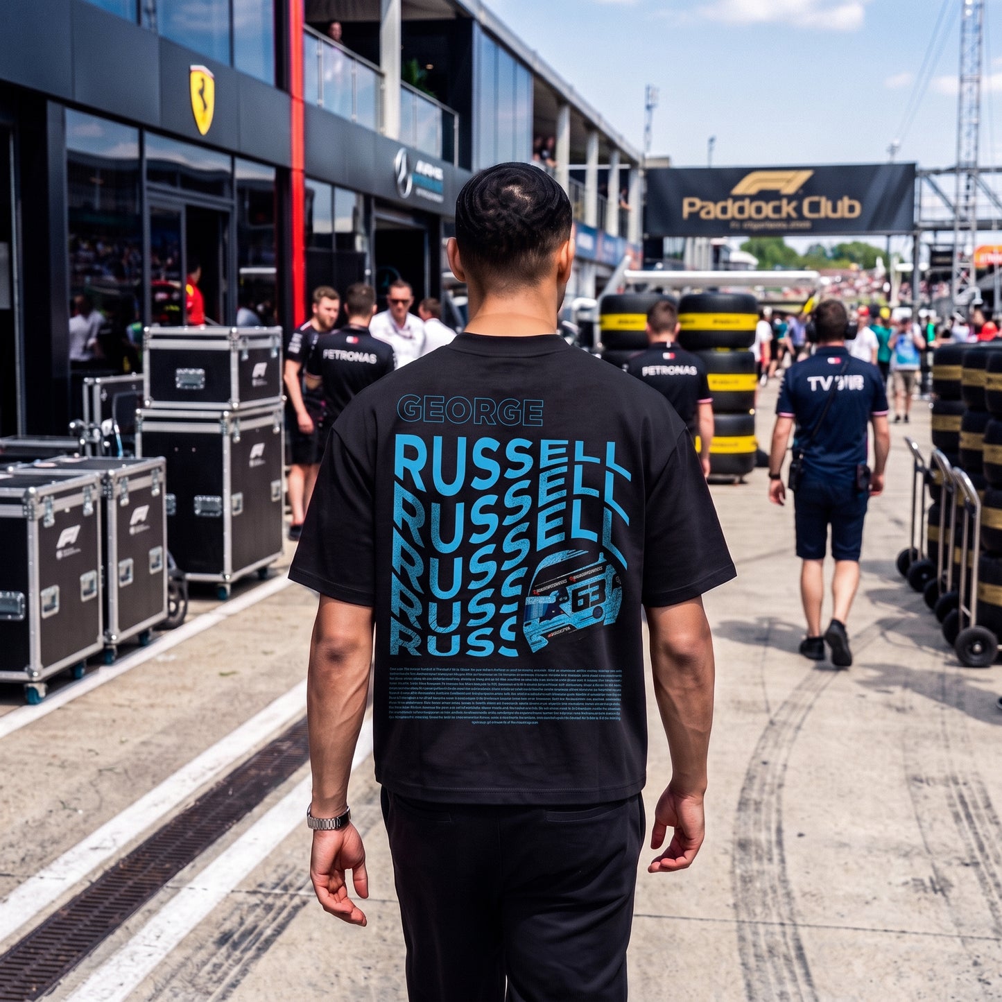 George Russell (63) Inspired Oversized Fan T-Shirt (Mercedes AMG Petronas F1 Team)
