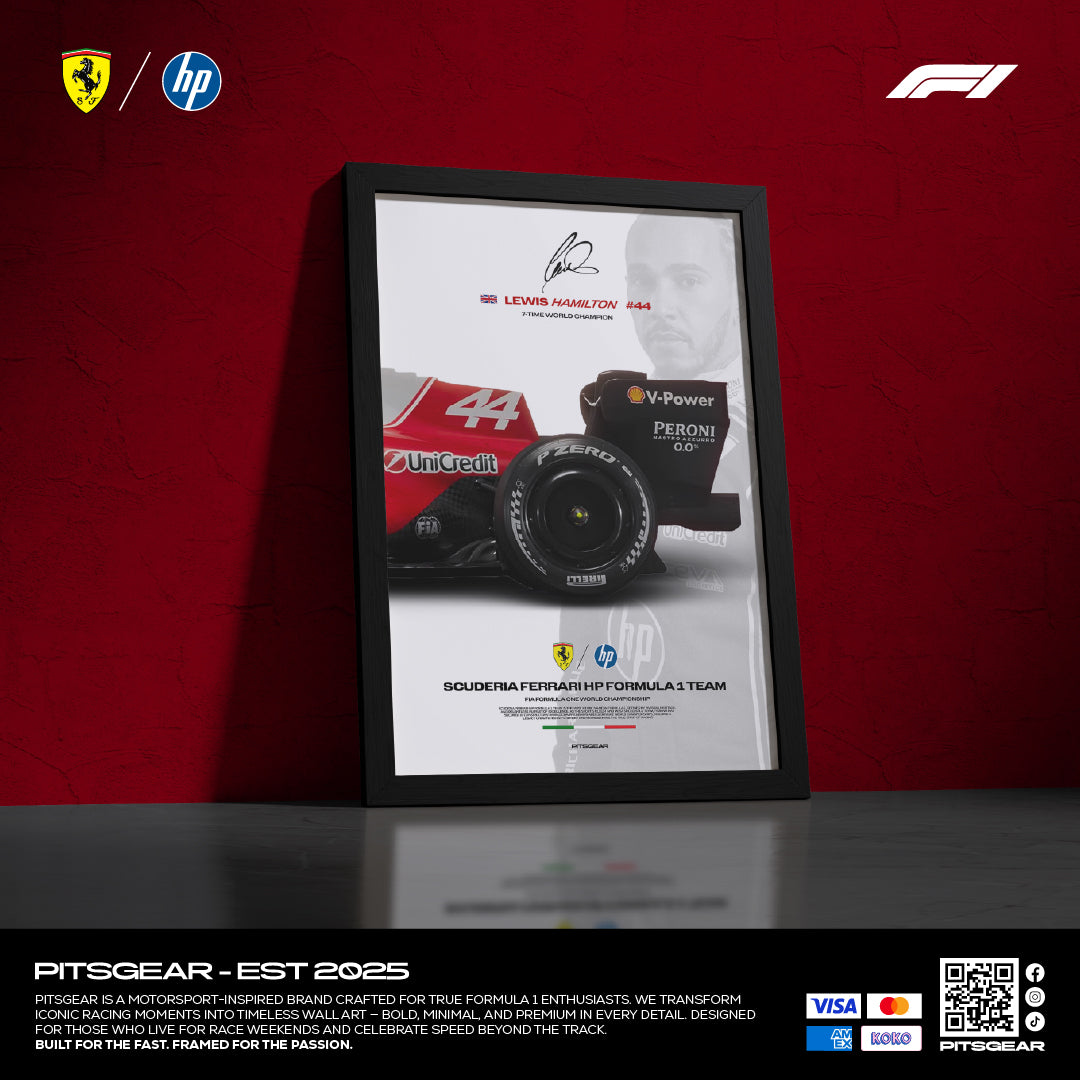 Scuderia Ferrari HP F1 Team (SF26) × Lewis Hamilton 44 - Wall Artwork 2026