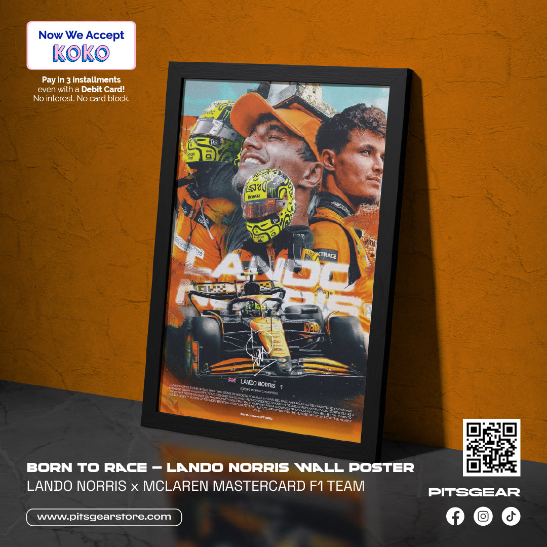 Lando Norris Formula 1 Racing Wall Poster | Premium Racing Wall Art