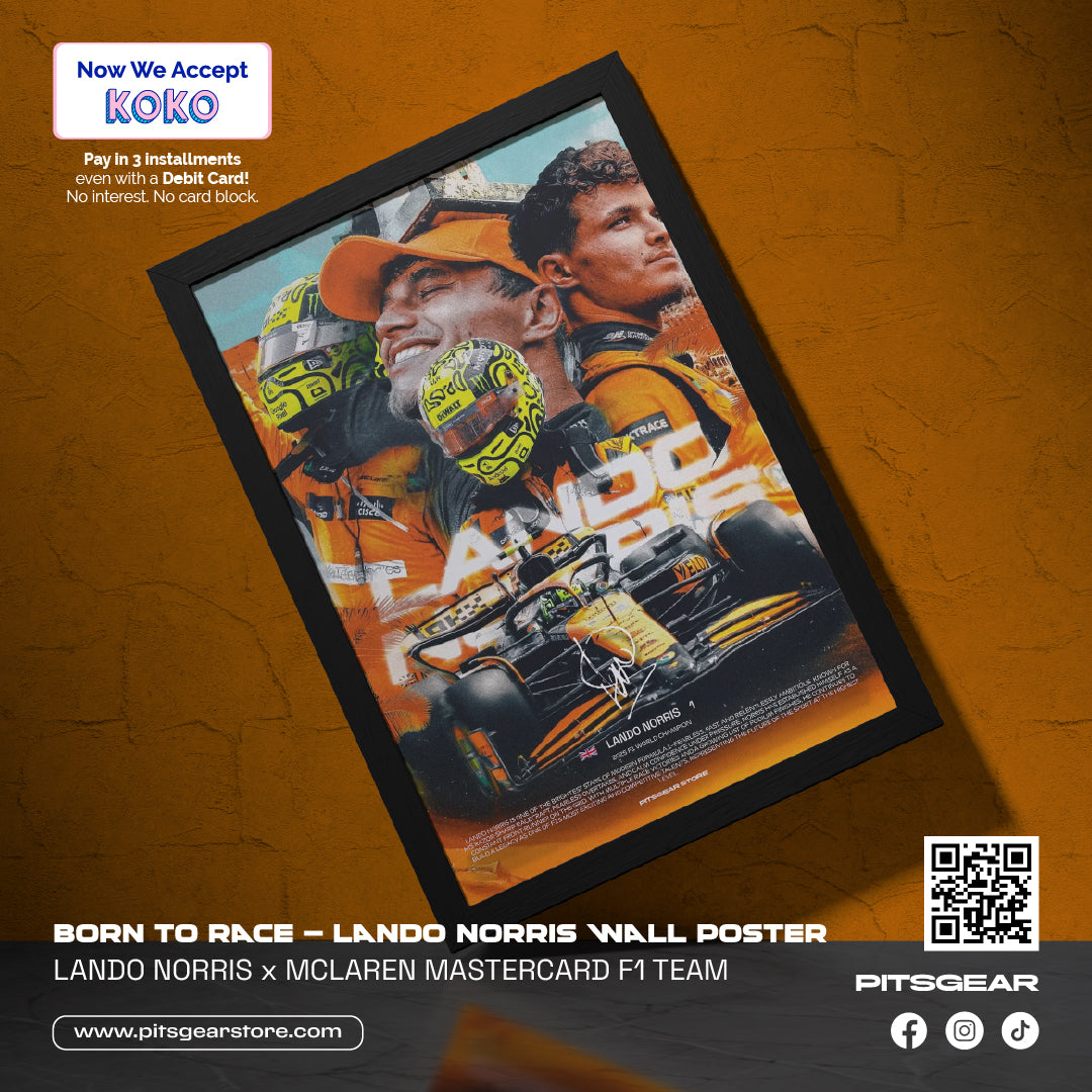 Lando Norris Formula 1 Racing Wall Poster | Premium Racing Wall Art