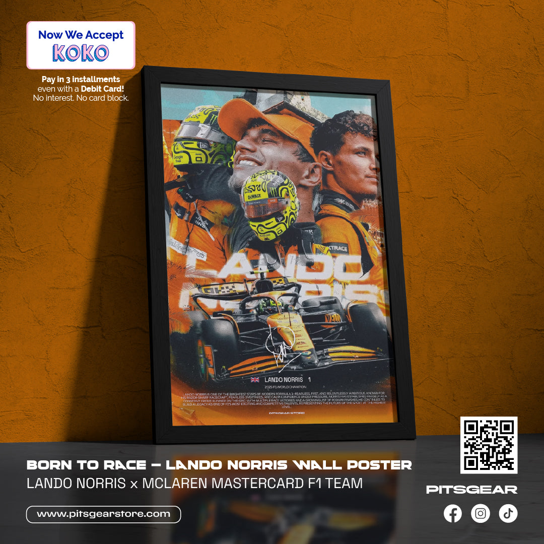 Lando Norris Formula 1 Racing Wall Poster | Premium Racing Wall Art