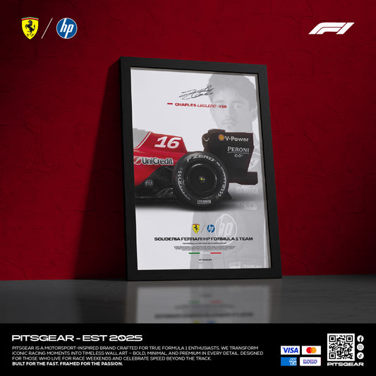 Scuderia Ferrari HP F1 Team (SF26) × Charles Leclerc 16 - Wall Artwork 2026