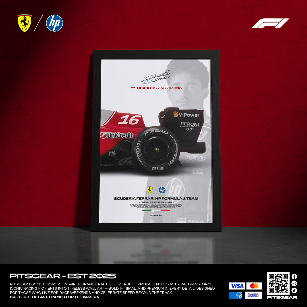 Scuderia Ferrari HP F1 Team (SF26) × Charles Leclerc 16 - Wall Artwork 2026