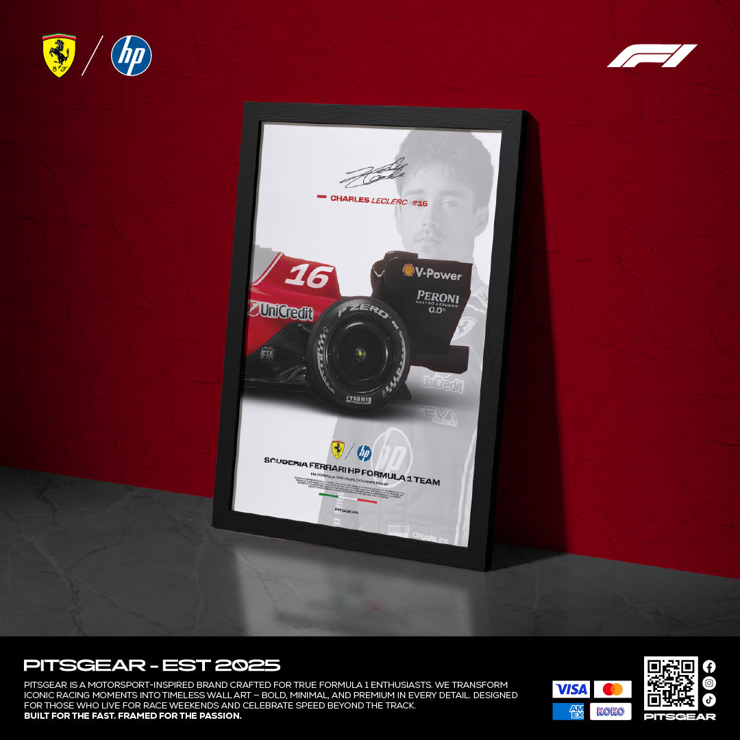 Scuderia Ferrari HP F1 Team (SF26) × Charles Leclerc 16 - Wall Artwork 2026