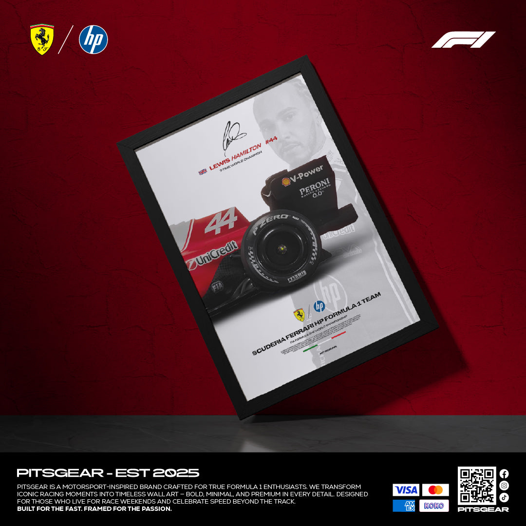 Scuderia Ferrari HP F1 Team (SF26) × Lewis Hamilton 44 - Wall Artwork 2026