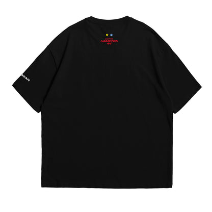 Lewis Hamilton 44 'YELLOW HALO' Fan Unisex Oversized Tee (Scuderia Ferrari HP F1 Team)
