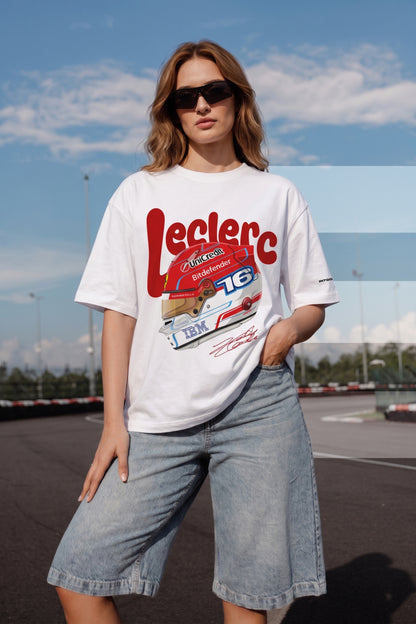 Charles Leclerc 16 'LEGIONARIO' Fan Unisex Oversized Tee (Scuderia Ferrari HP F1 Team)