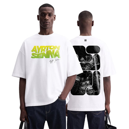 Ayrton Senna Tribute Oversized Fan T-Shirt (Formula 1 Legend)