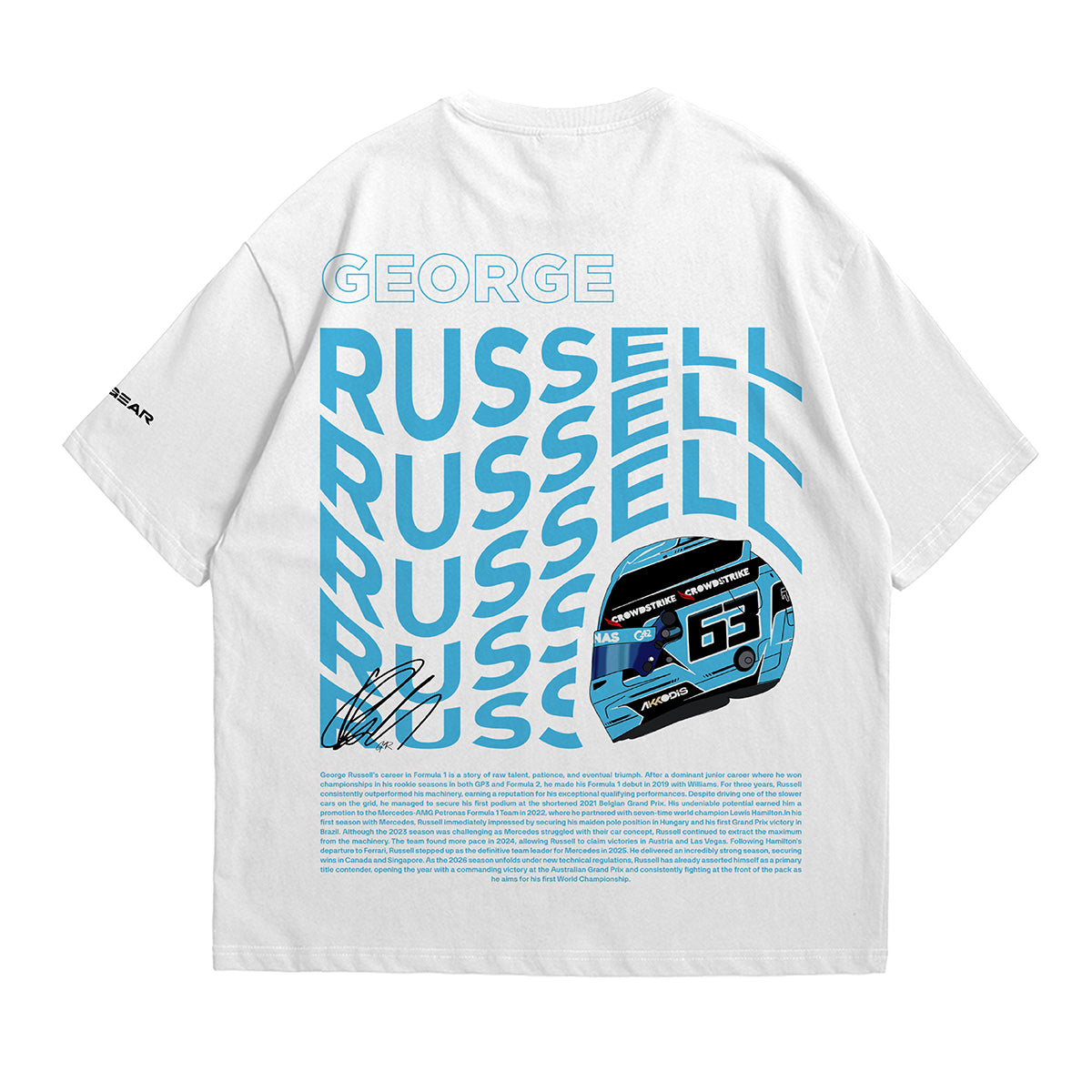 George Russell (63) Inspired Oversized Fan T-Shirt (Mercedes AMG Petronas F1 Team)