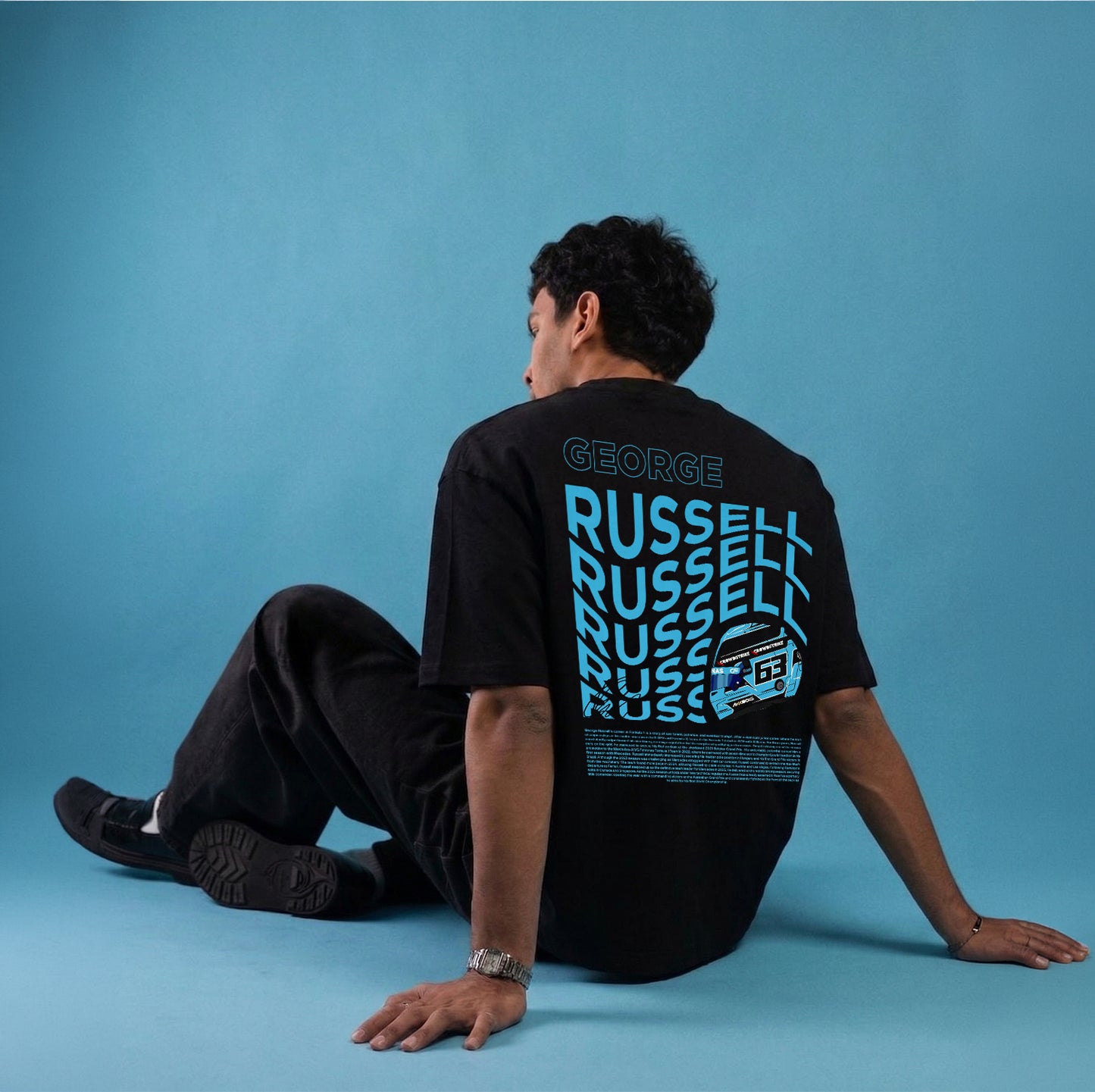 George Russell (63) Inspired Oversized Fan T-Shirt (Mercedes AMG Petronas F1 Team)