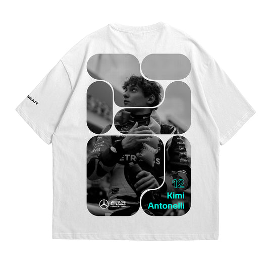 Kimi Antonelli (12) Inspired Oversized Fan T-Shirt (Mercedes AMG Petronas F1 Team)