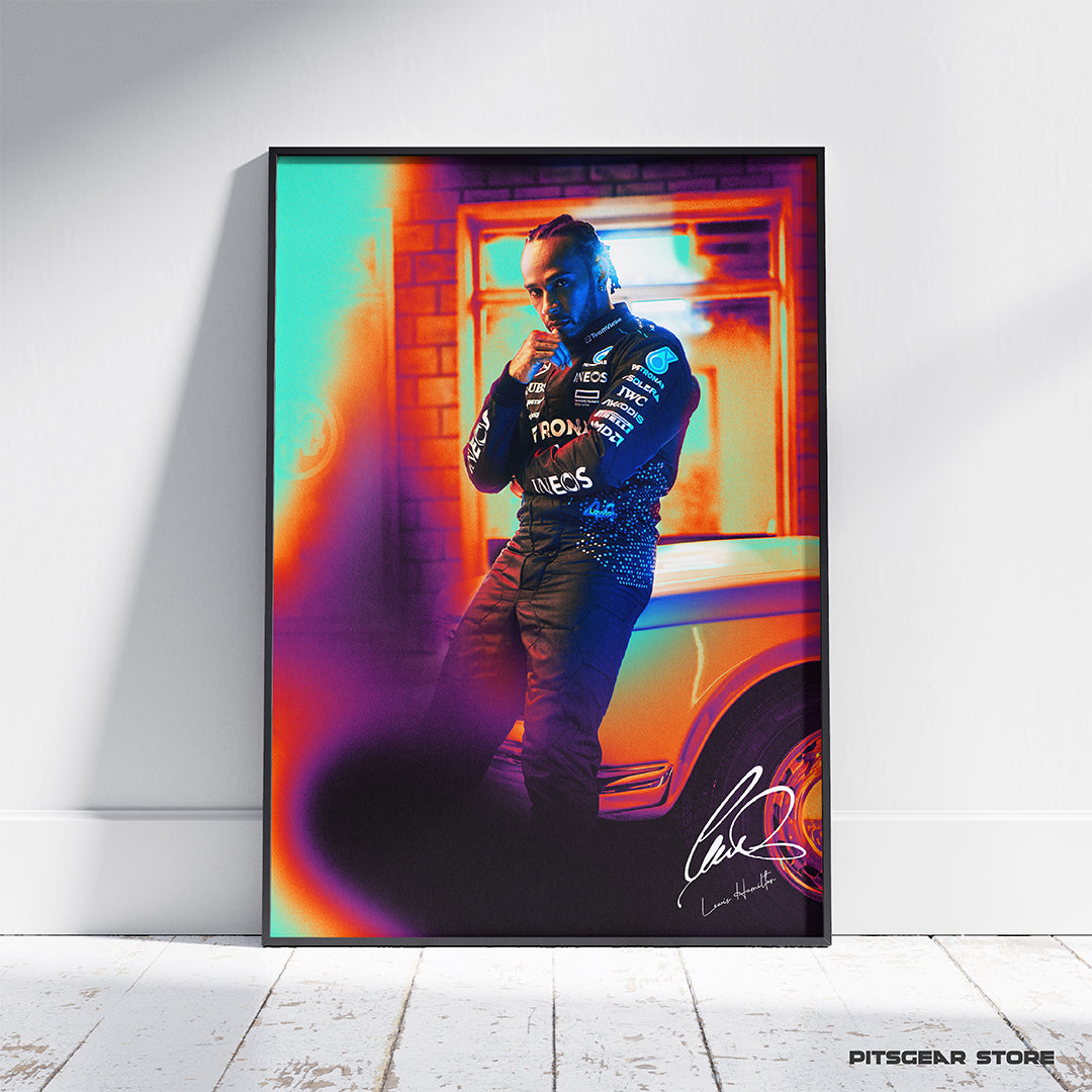 The Heart of the Silver Arrows Era — Lewis Hamilton Tribute Poster
