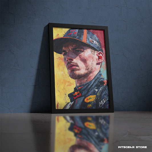 Max Verstappen — The Fearless Champion Wall Poster (Digitally Illustrated)