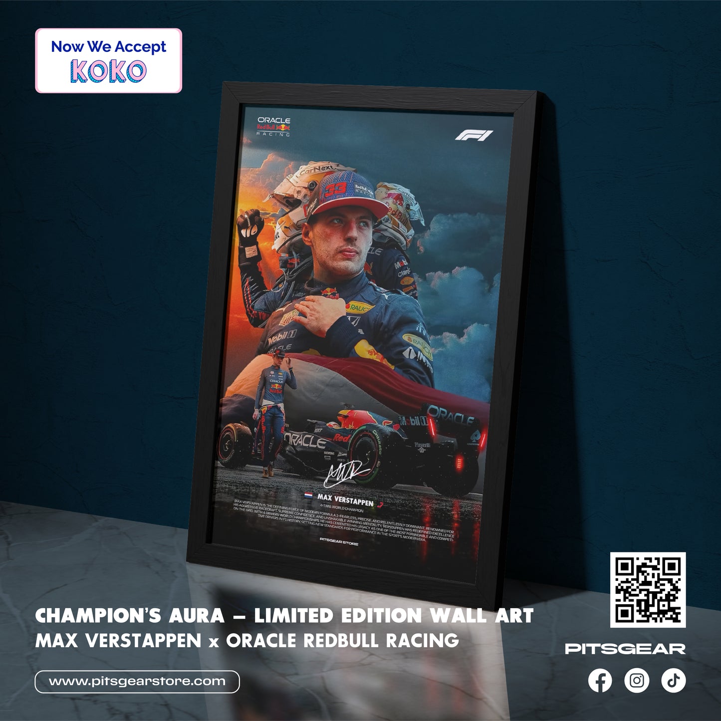 Max Verstappen F1 Champion Poster | Premium Racing Wall Art