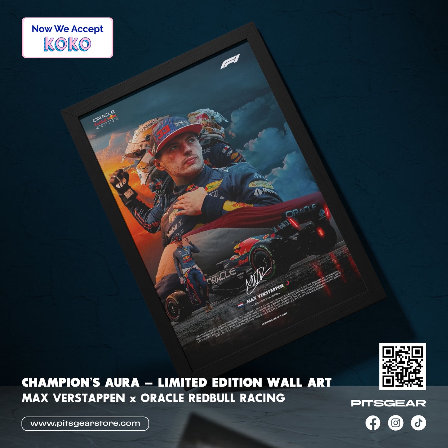 Max Verstappen F1 Champion Poster | Premium Racing Wall Art