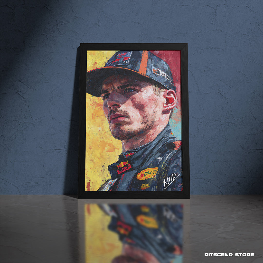 Max Verstappen — The Fearless Champion Wall Poster (Digitally Illustrated)