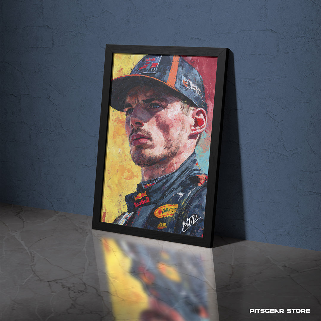 Max Verstappen — The Fearless Champion Wall Poster (Digitally Illustrated)