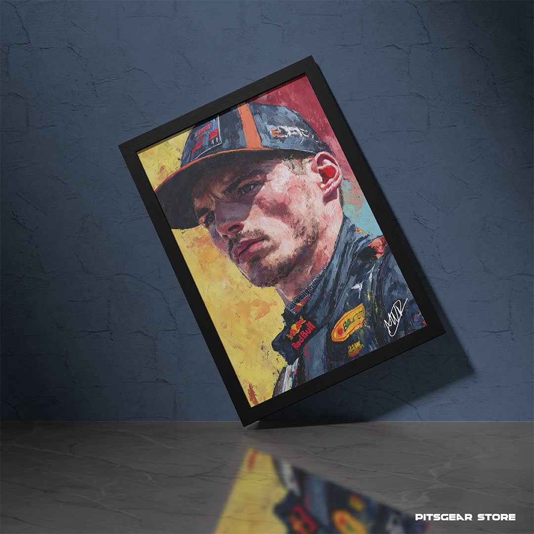 Max Verstappen — The Fearless Champion Wall Poster (Digitally Illustrated)