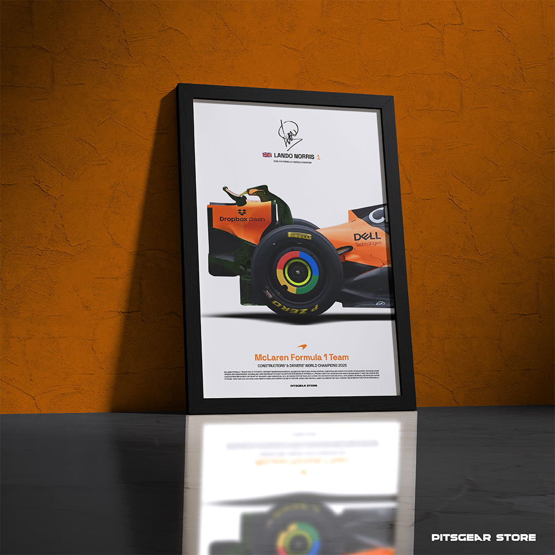 McLaren Formula 1 Team (MCL39) × Lando Norris (#1) — Champions Edition Wall Artwork
