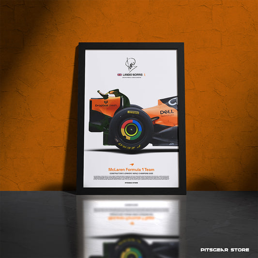 McLaren Formula 1 Team (MCL39) × Lando Norris (#1) — Champions Edition Wall Artwork