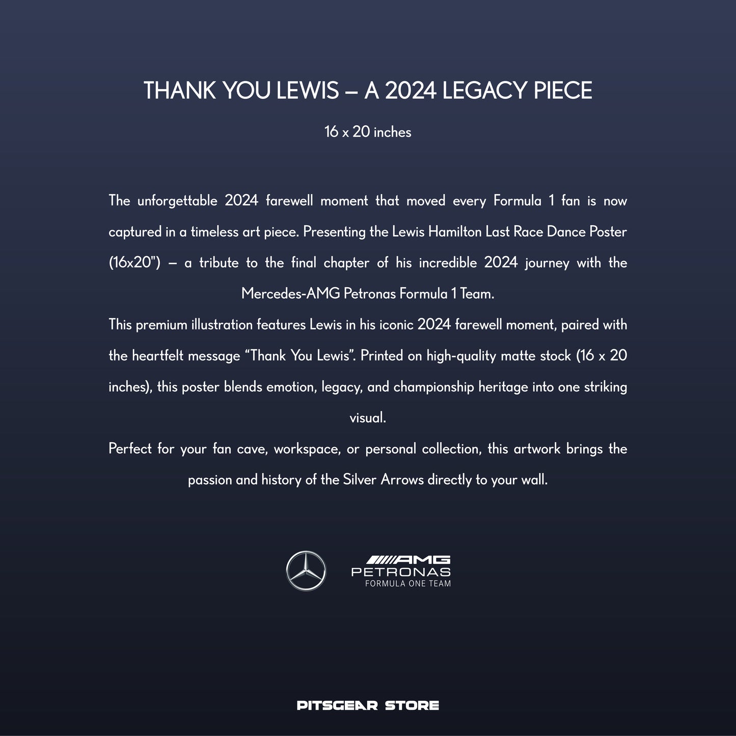 Thank You Lewis: The 2024 Farewell Legacy Poster (Lewis Hamilton)