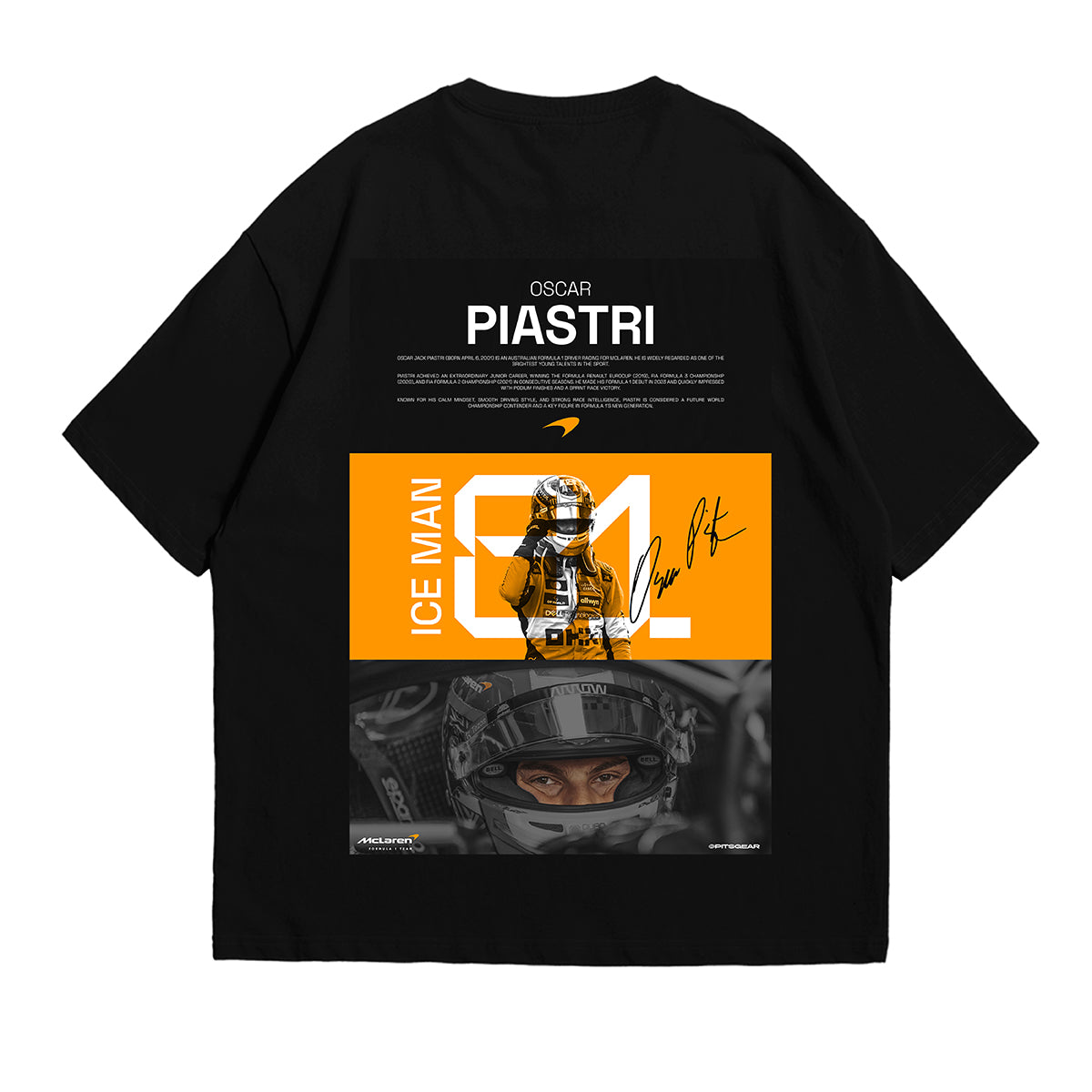 Oscar Piastri 81 Inspired Oversized Fan T-Shirt (McLaren Mastercard Formula 1 Team)
