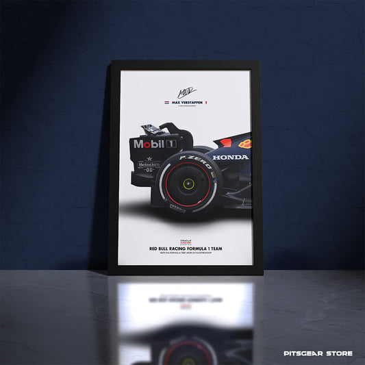 Oracle Red Bull Racing F1 Team (RB21) × Max Verstappen — Champion’s Wall Artwork