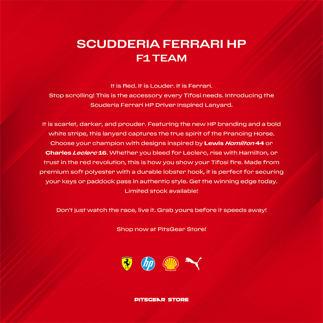 Scudderia Ferrari HP Formula 1 Team Driver Inspired Lanyard 2026